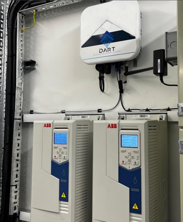 Remote Monitoring for ABB Variable Speed Drives - DART this image shows DART installed with two variable speed drives