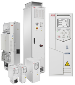 variable speed drive training - this image shows ABB varoable speed drive family